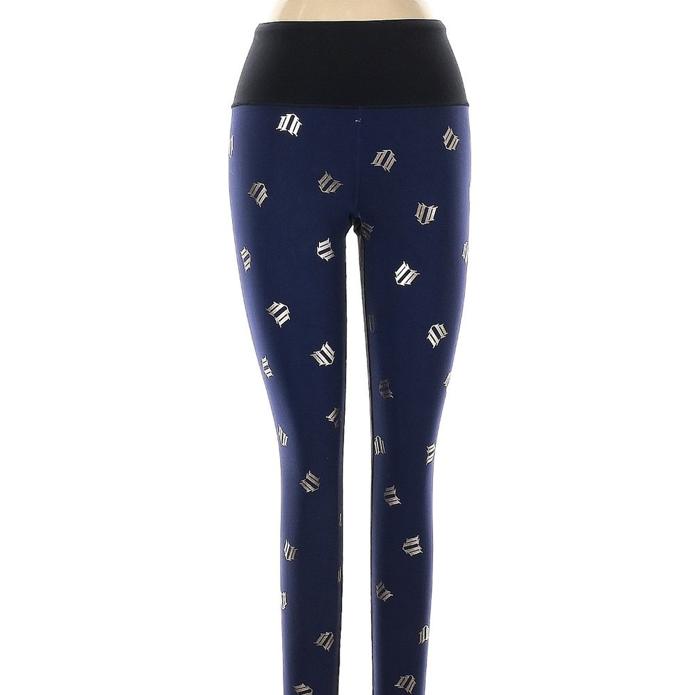 SOLD  EleVen by Venus Williams player 7/8 glam Leggings navy gold Size S    $98 - Picture 2 of 7